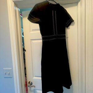 Black Dress with White Stitching